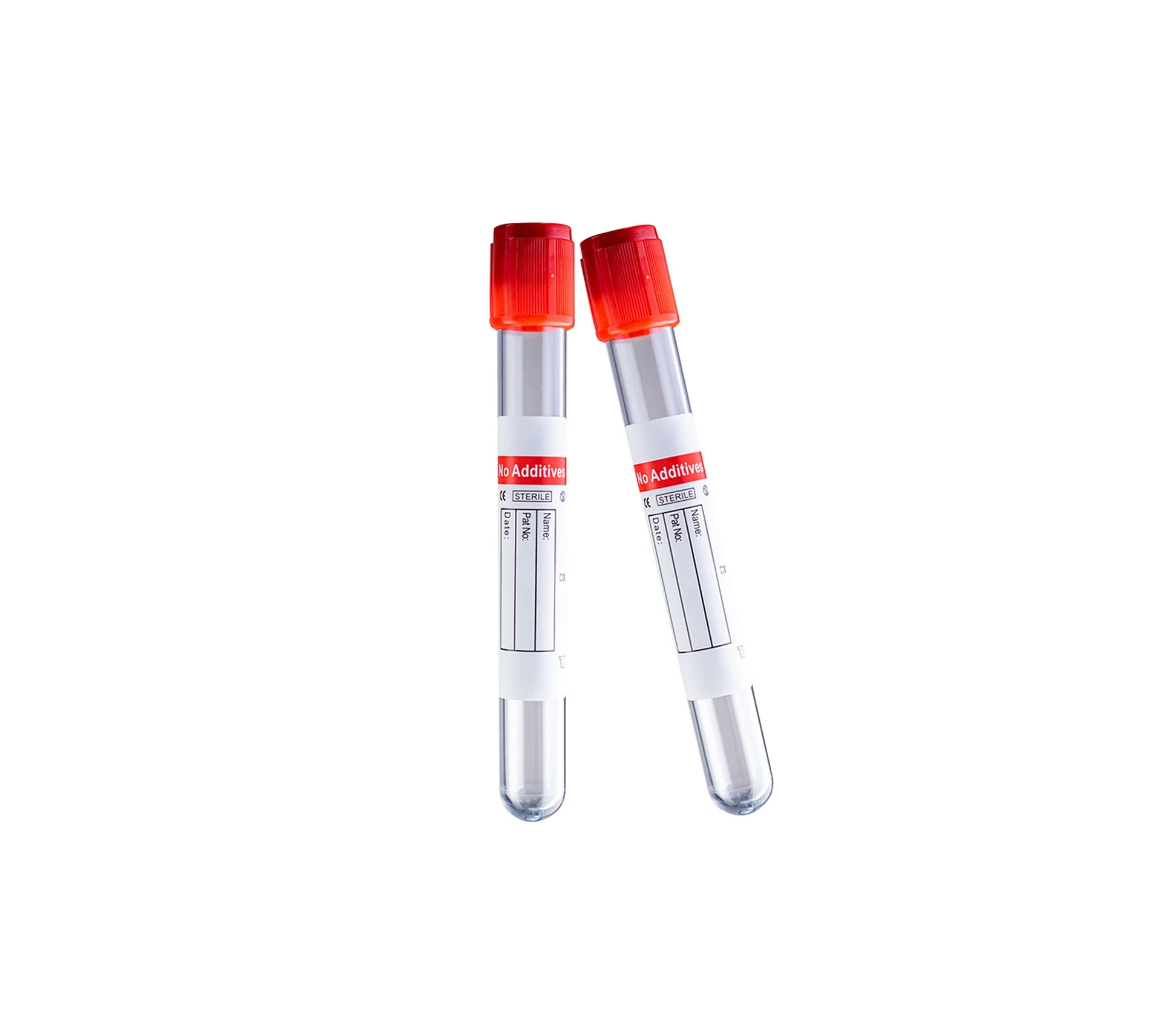 factory price /no additive disposable vacuum blood collection tube/medical test  glass tube