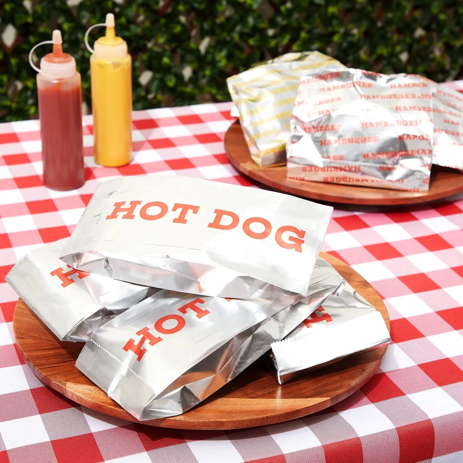 Greaseproof Aluminum Foil Lined Paperbag Custom Logo Printing Biodegradable Bbq Kebab Bags
