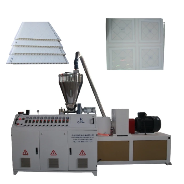 Conical Double Screw PVC Soft Sealing Waterstop Strip Ceiling Panel Profile Extruder Making Machine