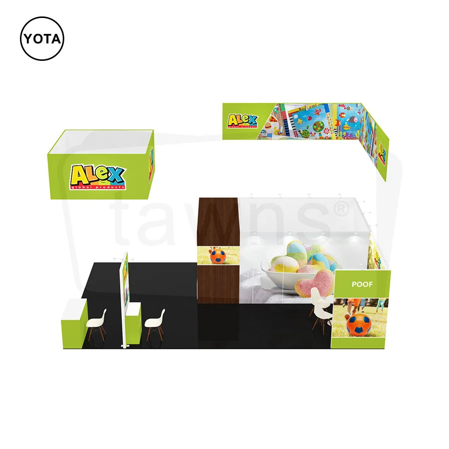 Tawns Easy Assemble Customize Tension Fabric Modular Exhibition Booth Customize Logo For Advertising Trade Show Equipment