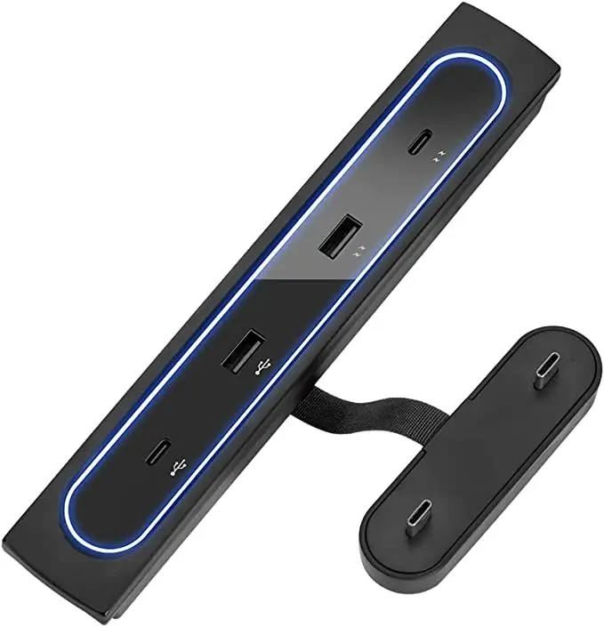 2021 2022 Tesla Model Y 3 аксессуары USB светодиодный концентратор умный датчик совместимый с док-станцией центральной