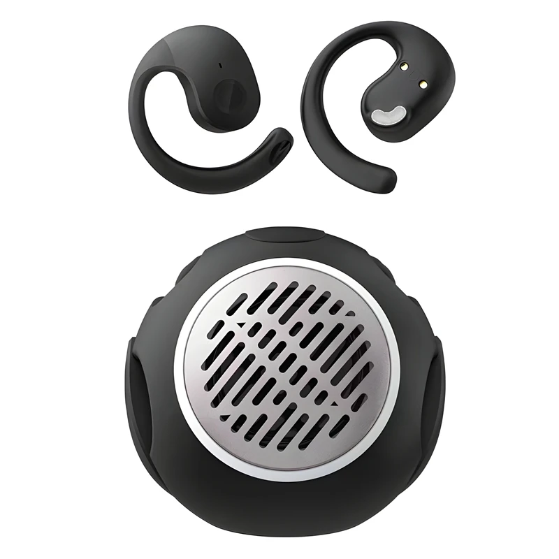 2024 New JM13 Pro Portable Mini Speaker 2 in 1 BT 5.4 OWS Earphones Ear Hook Sports HiFi Bass Stereo Wireless Headphones