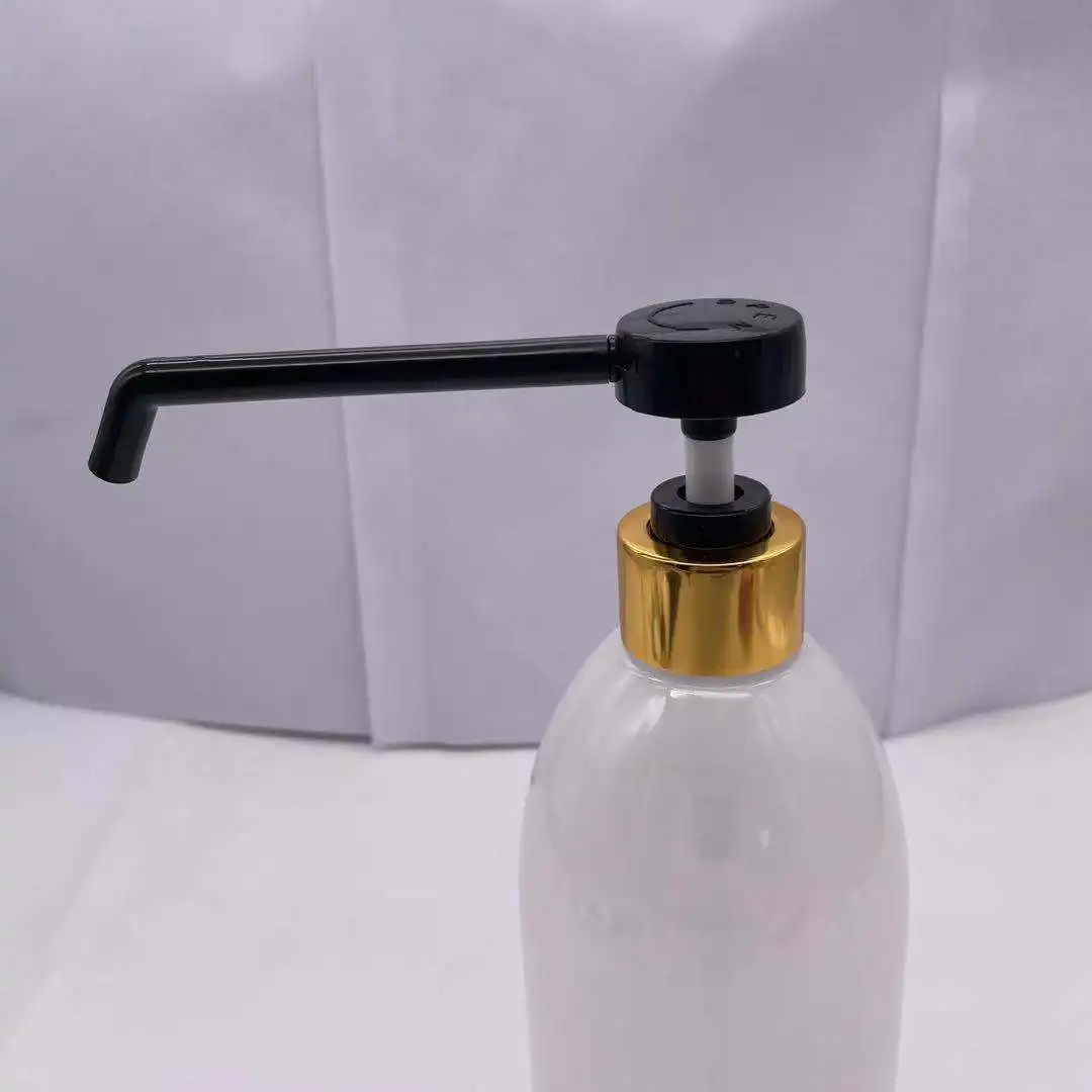 Centralized Procurement Available 28/410 Gold Medical Long Nozzle Plastic Screw Lotion Pump For Hand Sanitizer Bottle
