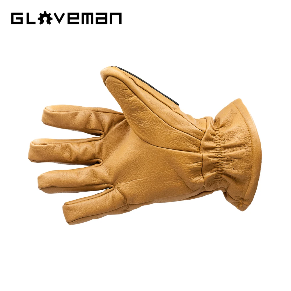 GLOVEMAN custom winter warm heavy duty TPR impact oil industrial construction safety work cowhide leather tig welding hand glove