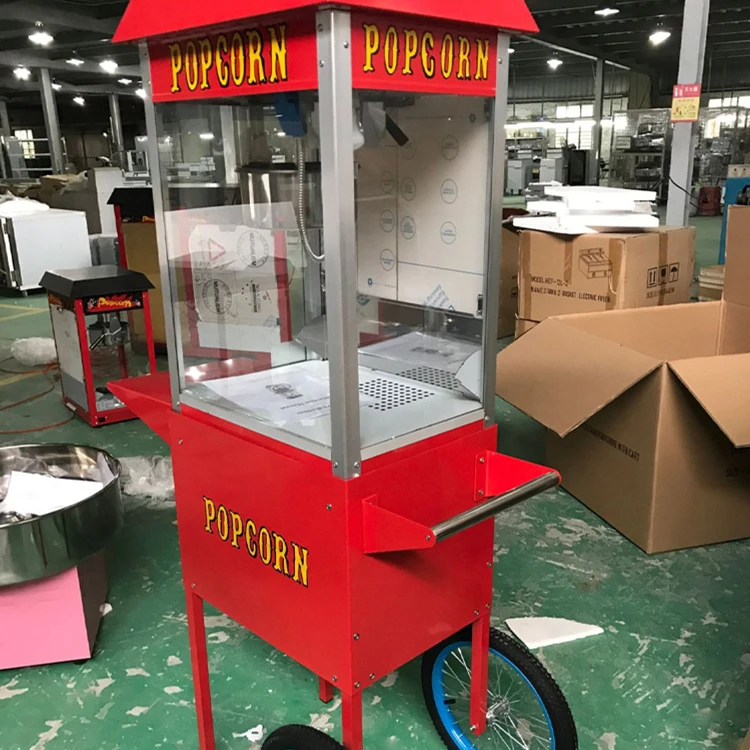 wholesale high quality popcorn maker machine cotton candy and popcorn machine coin operated popcorn vending machine