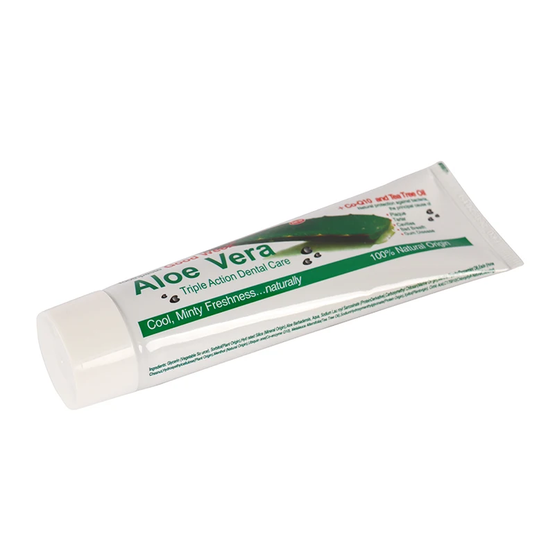 Aloe Vera Tooth paste Cool Mint whitening toothpaste with toothbrush