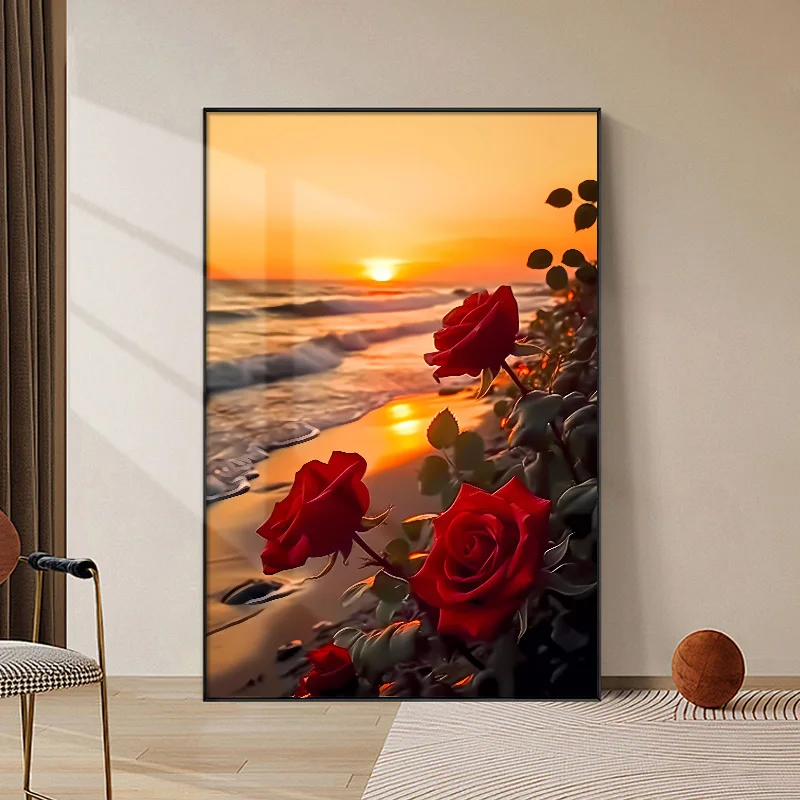 Canvas digital kit floral wall paint,DIY oil painting acrylic paint, suitable for home wall art decoration