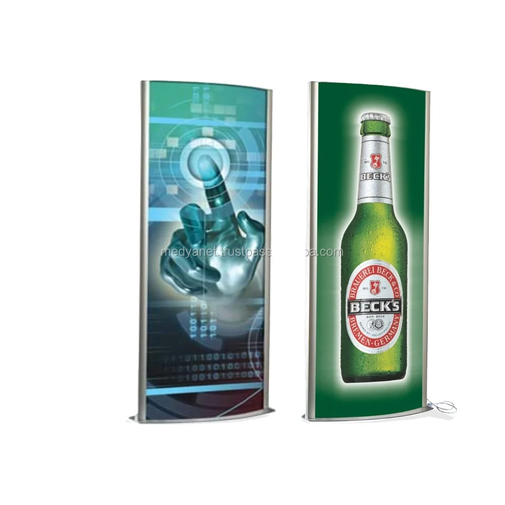High Quality Double Side  illuminated Totem Indoor Displays