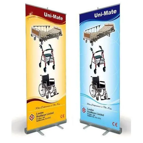 Custom Grey Back Banner Roll Up Banner Roll Up 85cm/200cm