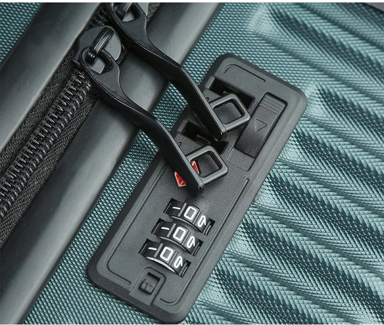 Travel Suitcase Striped Solid Color Suitcase Wearable Customs Safe Lock-on Luggage Leisure Travel Trolley Business PC Unisex