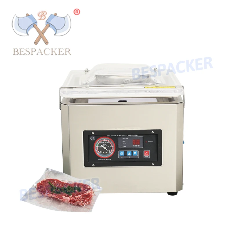 Bespacker DZ-300 table top chamber vaccum sealer chicken food packing machine