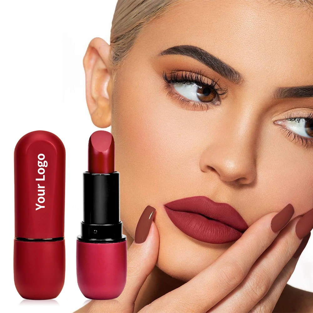 Red Lipstick Private Label Lipstick Box Lip Gloss Tubes With Custom Packaging