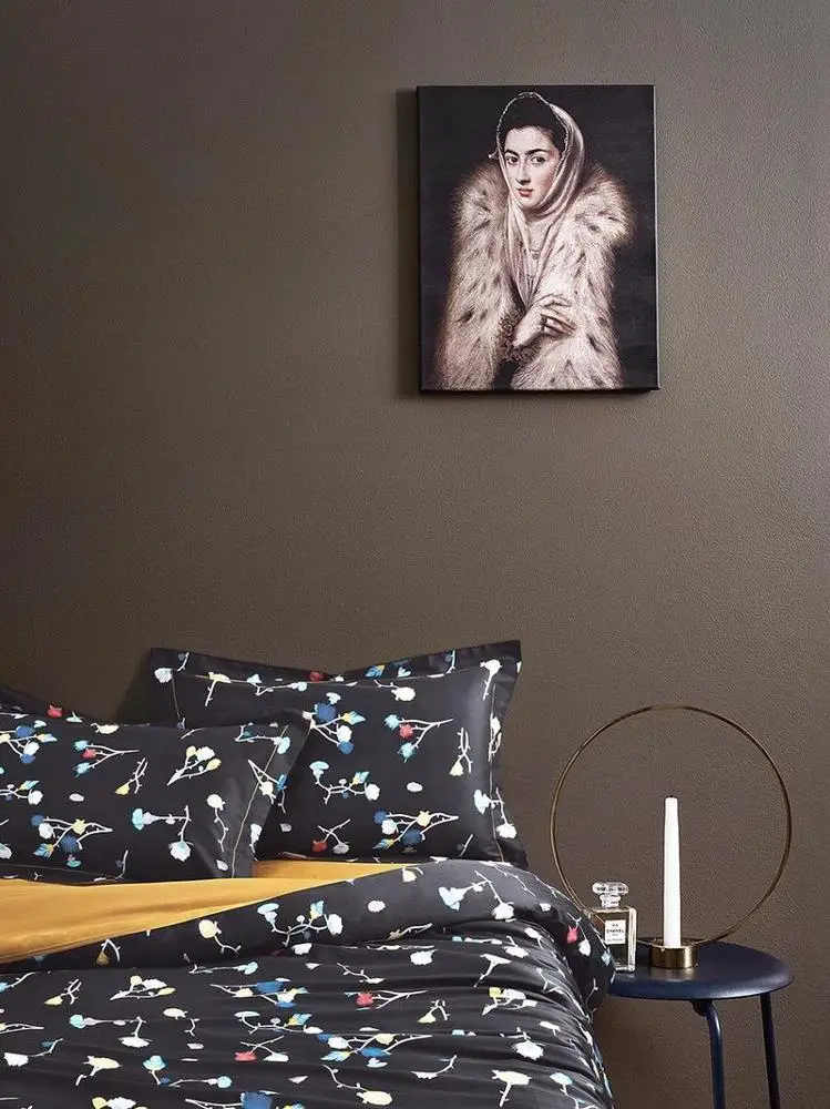 
Super hot sale 100% cotton 60s sateen painting art flower style luxury bedding sets bed linen bed sheet sets 