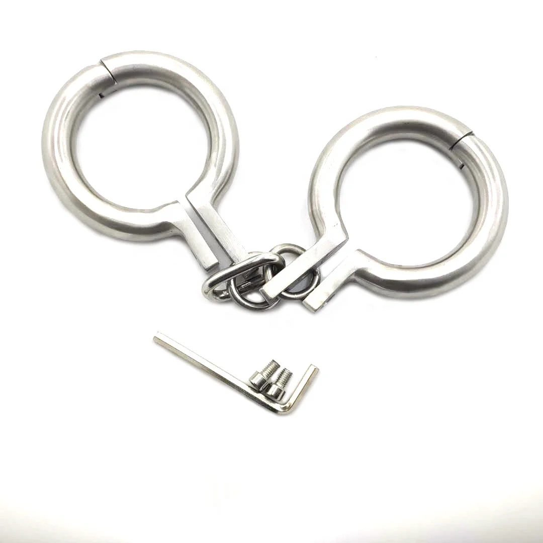 High quality BDSM stainless steel adult game sex handcuffs metal binding handcuffs male and female sex toys