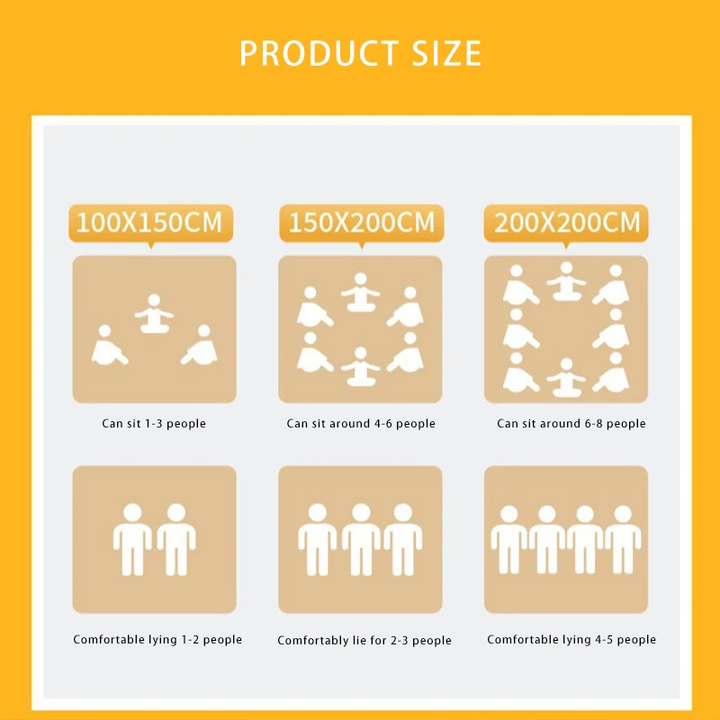 Beach Mat Large Size Folding Picnic Mat with Bag Camping Blanket Outdoor Custom Logo Picnic Blanket