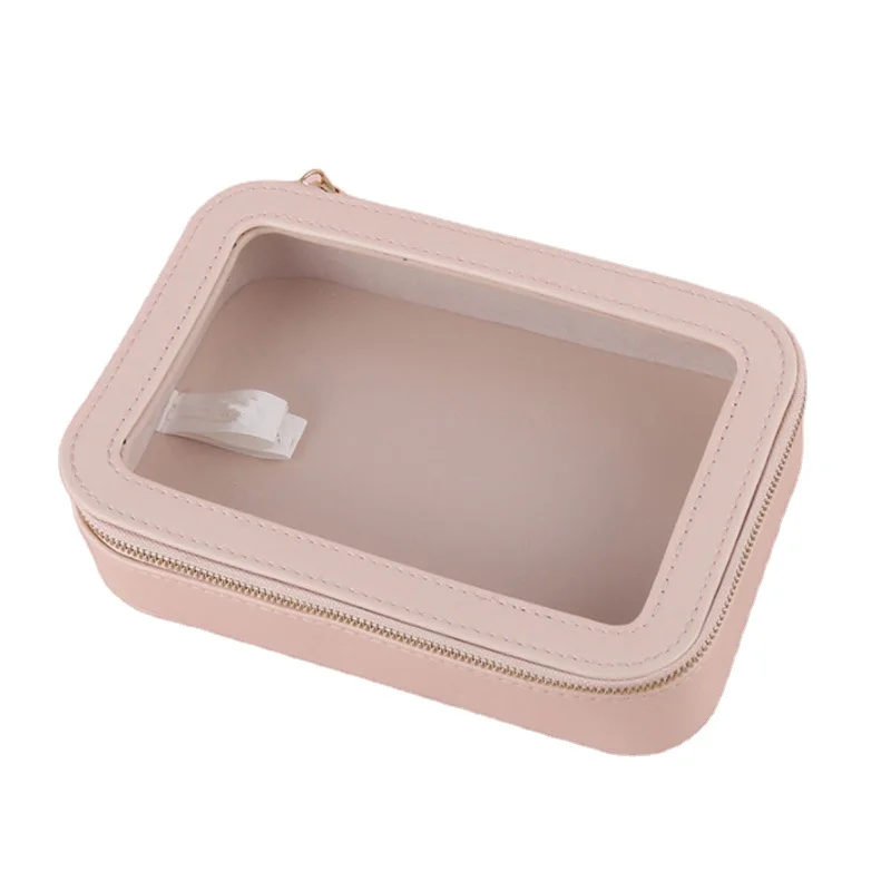 TSA Approved Clear Toiletry Bag Pvc Pink Travel Makeup Bag Customized Transparent Cosmetic Bags For Cosmetics