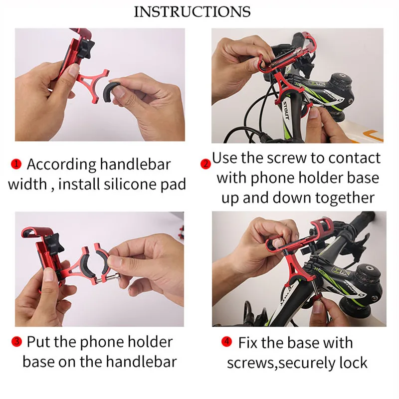 Cheap Wholesale Riding Accessory Universal Metal Motorcycle 360 Rotation Bike Phone Holder For All Smartphones