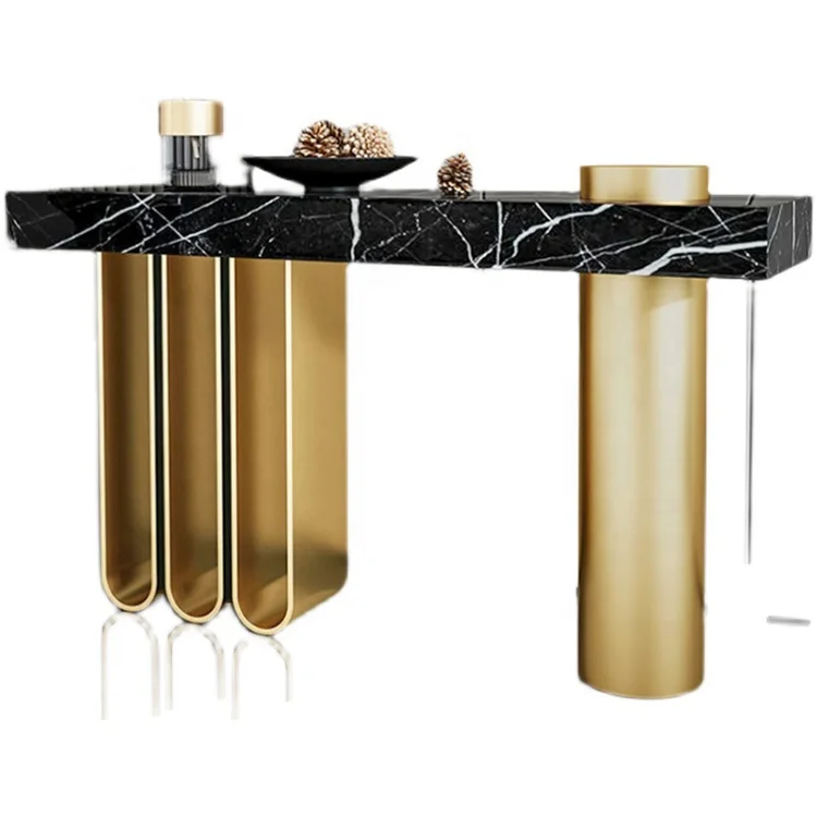 Factory Directly Wholesale Standard customization stainless steel frame console tables modern luxury