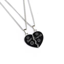 Factory Wholesale Jewelry Best Friend Broken Heart Pendant Best Friend Best Friend Heart Fashion Necklace