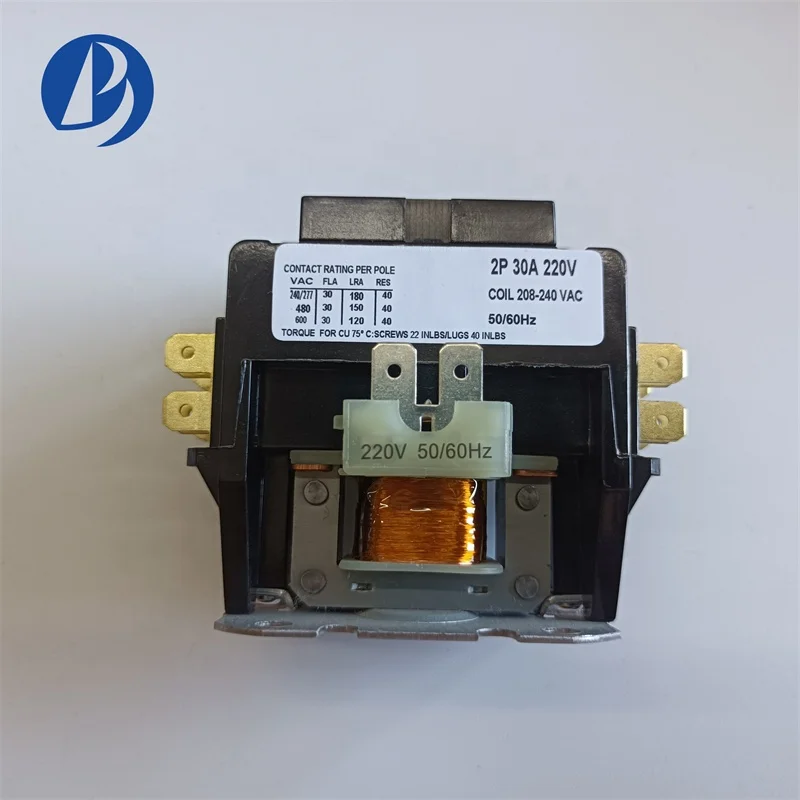 Магнитный контактор переменного тока 2P 30 А 220 В