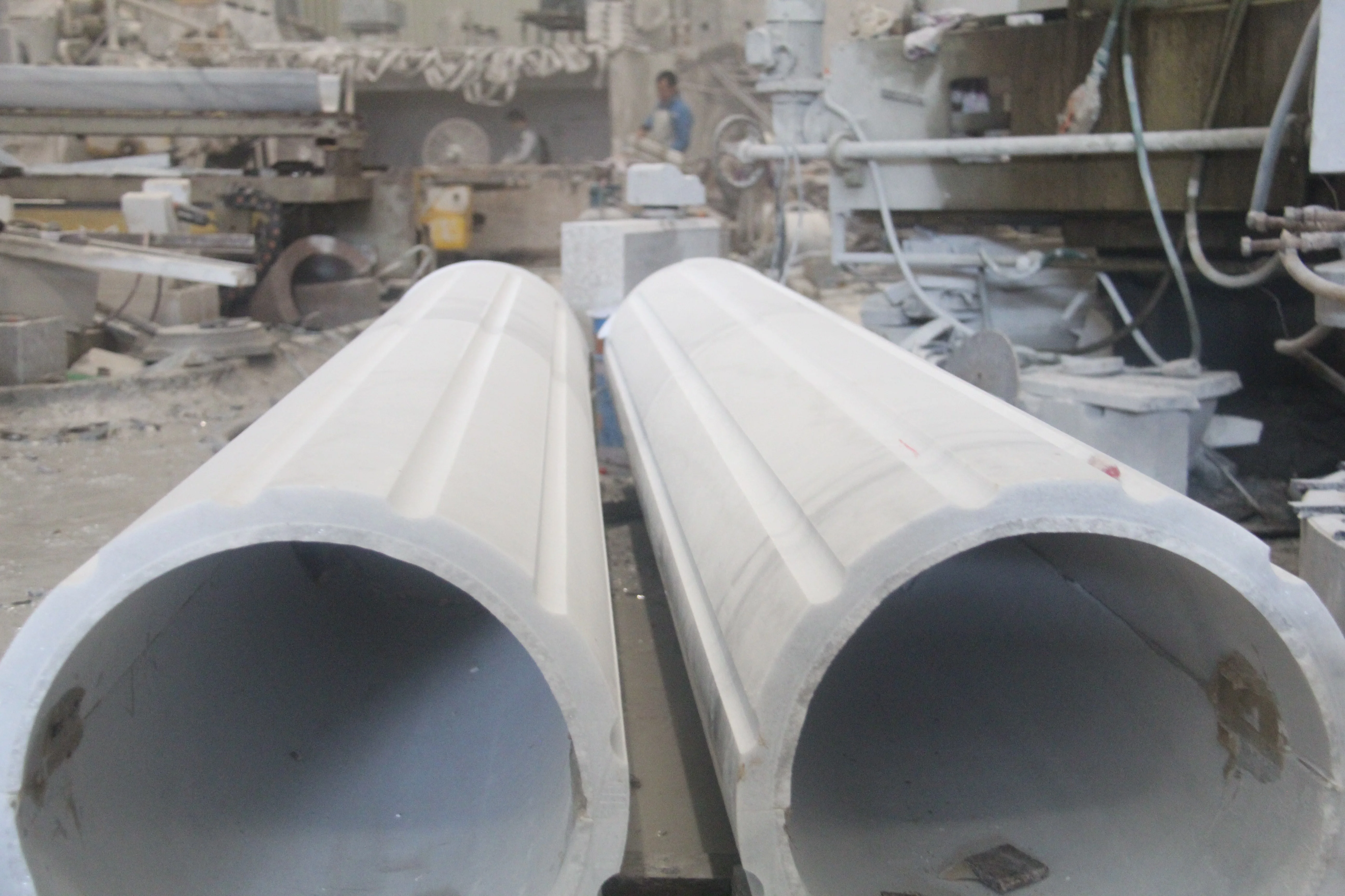 BOTON STONE Wholesale Natural Stone Decorative White Roman Indoor Marble Columns Pillar