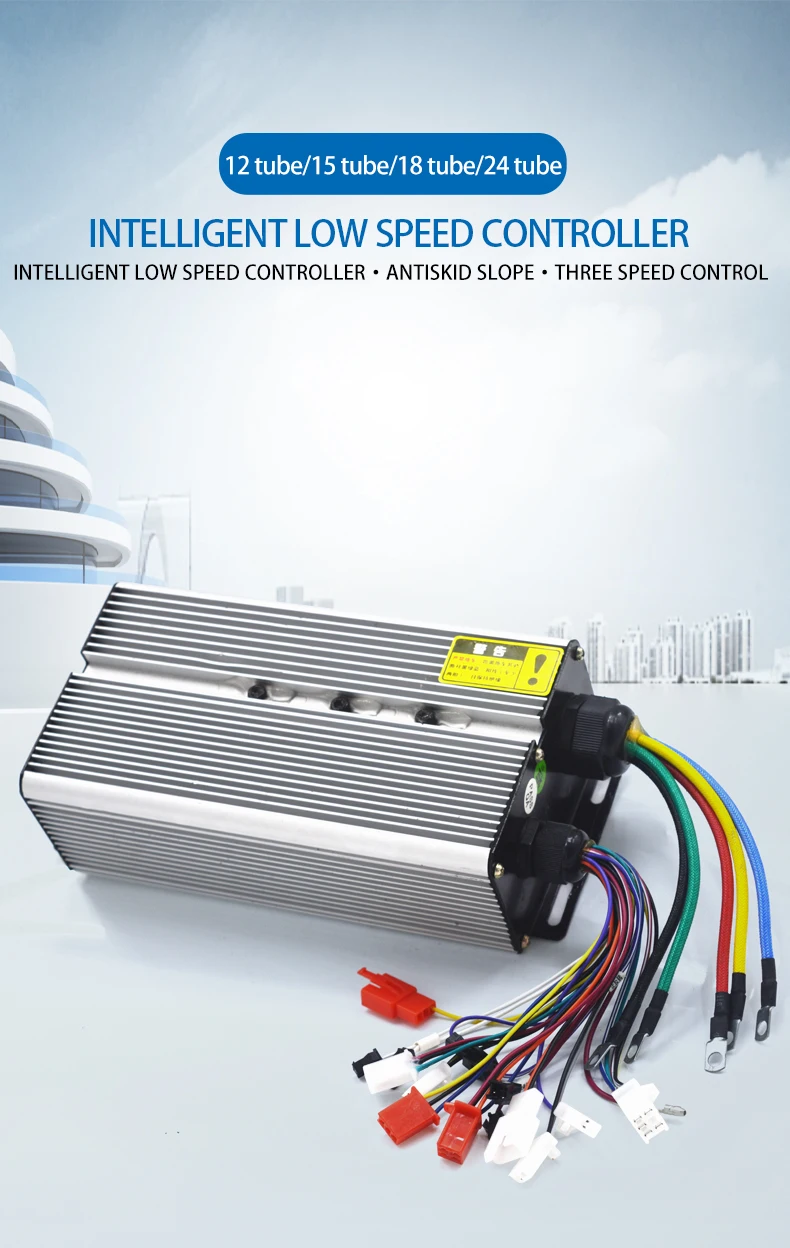 Electric tricycle low speed controller site ash dump truck engineering truck trolley warehouse four wheel flat car60V800W