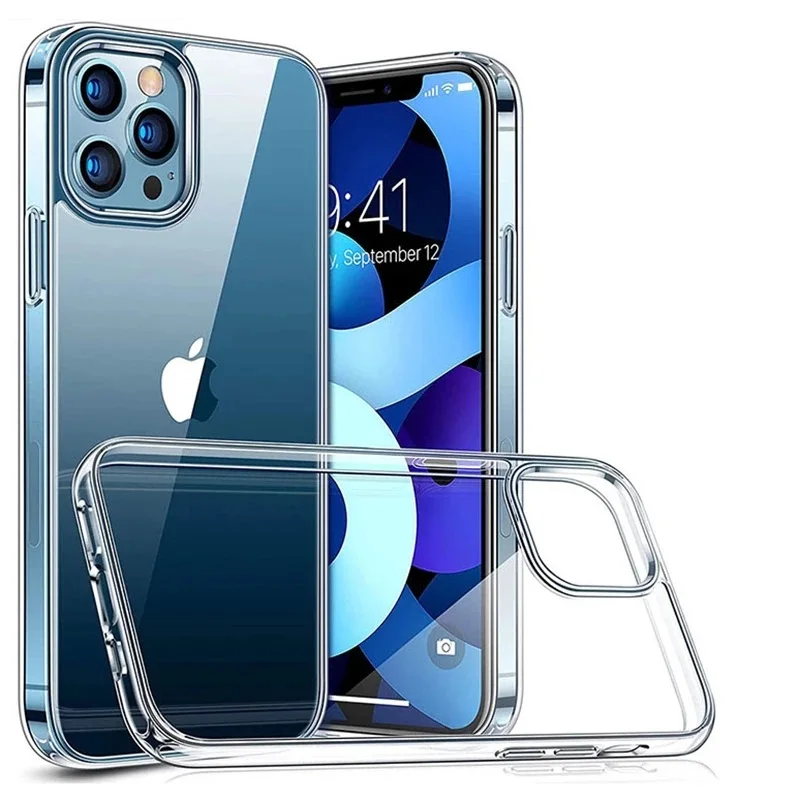 Прозрачный чехол для телефона OEM для iphone 14 Pro Max, мягкий прозрачный чехол из ТПУ для iphone 14 13 12 11 XR