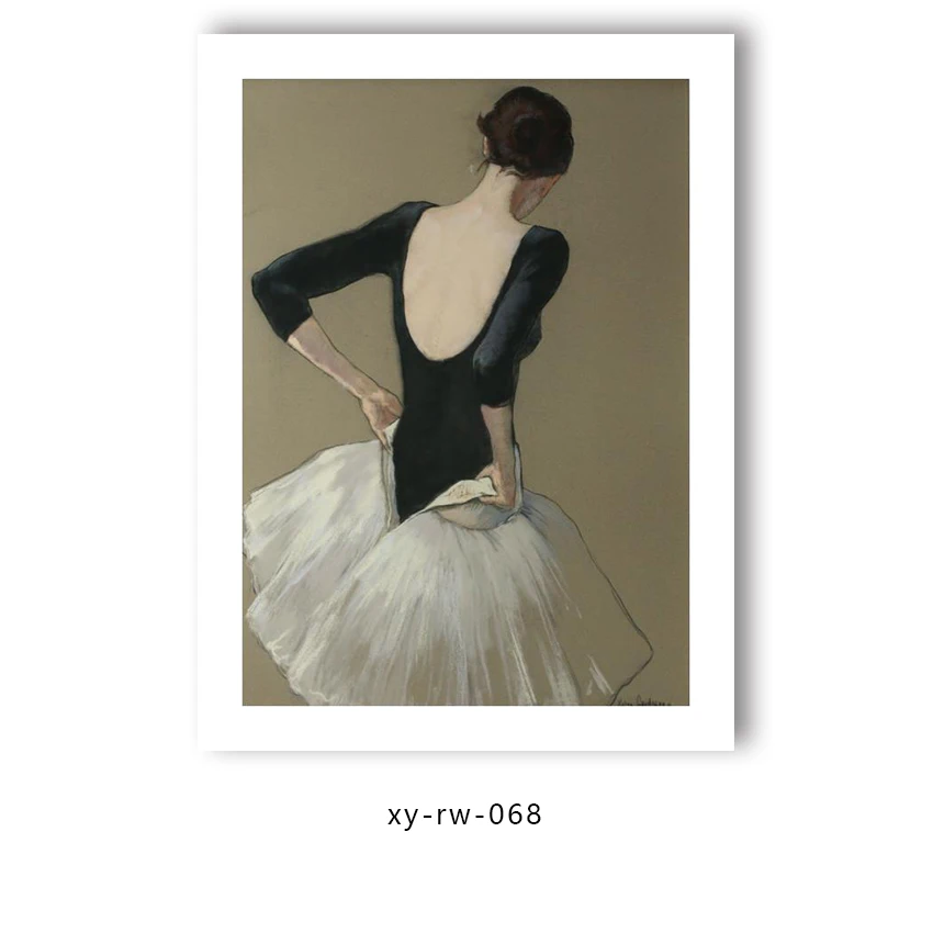 Sexy Ballet Dancing Girl Painting Artwork Canvas Ballet Dancing Paintings People Dancing Home Decoration Wall Paintings