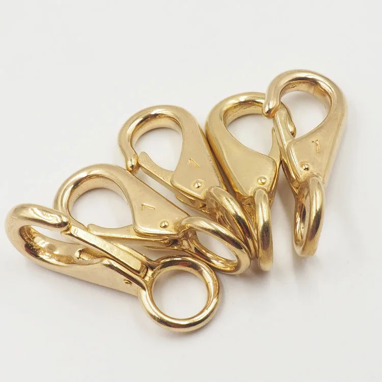 Solid brass lobster swivel snap hook