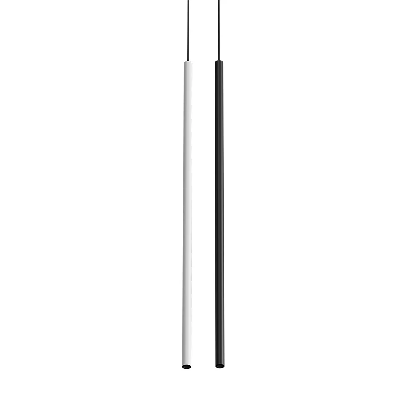 Bestco Single led Pendant Light Long Tube lamp Modern Kitchen Dining Room Bar Counter Shop hang lamp Cylinder Pipe Pendant Light