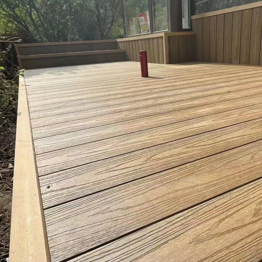 Waterproof 10 years quality guarantee Facade Panel outdoor wpc decking for swimming pools/ laking pools