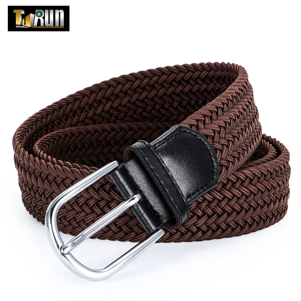 Новинка мужской и женский эластичный регулируемый Повседневный Плетеный ремень из высококачественного полиэстера мерсеризованного хлопка с