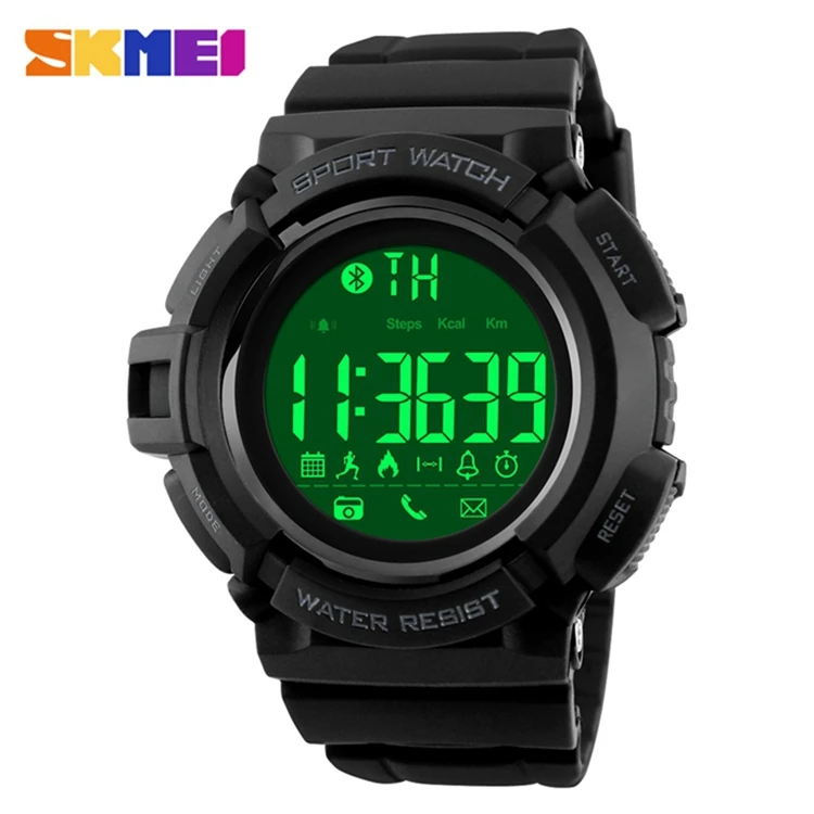 SKMEI Sports Leisure Fitness Watches Men Pedometer Calorie Tracker 50m Waterproof LED Sport Wristwatches relogio masculino