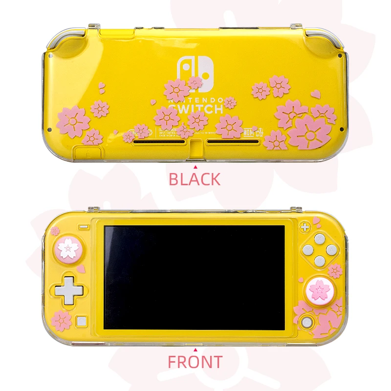 
DATA FROG Flower Crystal Case For Nintendo Switch Lite Sakura Cover for NS Switch Lite Pink Cute Carrying Cases C 