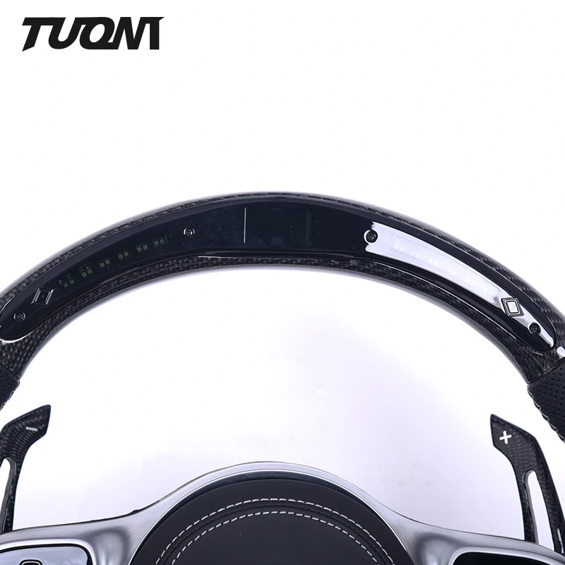 Fashion Flat Bottom Carbon Fiber Steering Wheel For Mercedes Benz A C E S Class Customized Steering Wheel