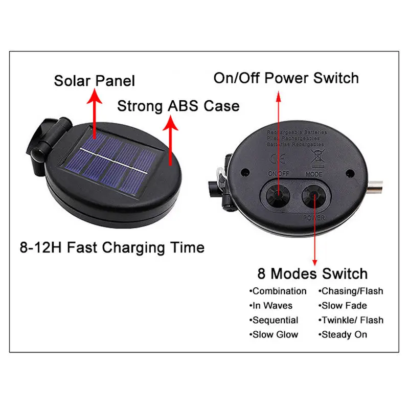 High Quality Outdoor Waterproof  6/8/10 LED Bulbs Solar Powered LED Swaying Light Firefly Garden decoration lawn Light