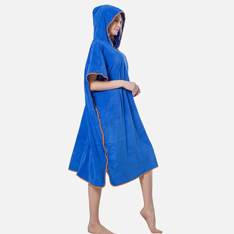 Adults Hooded Poncho Towel Beach Surf Poncho Super Absorbent Wetsuit Changing Towel with Hood for Adults Changing Poncho