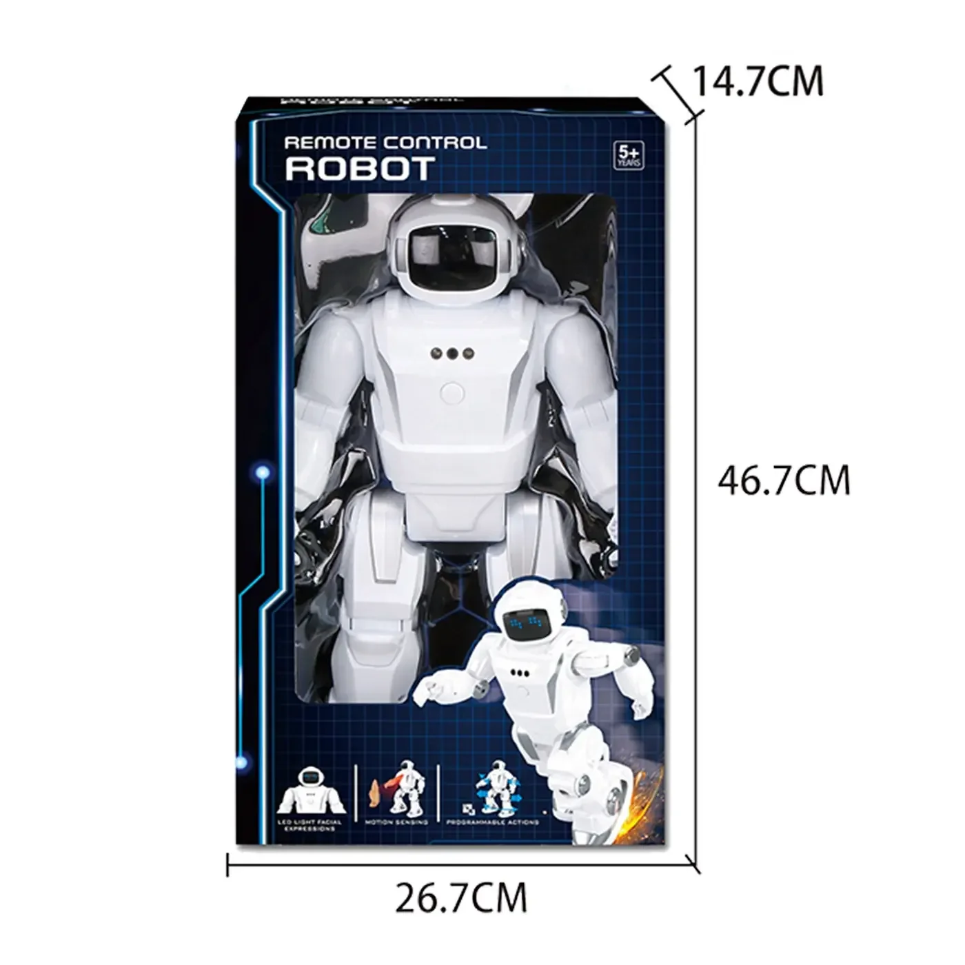 Hot Sale Programmable Robot With Multi-function LED Light Facial Expressions Gesture Sensing Educational Smart Robot Toy