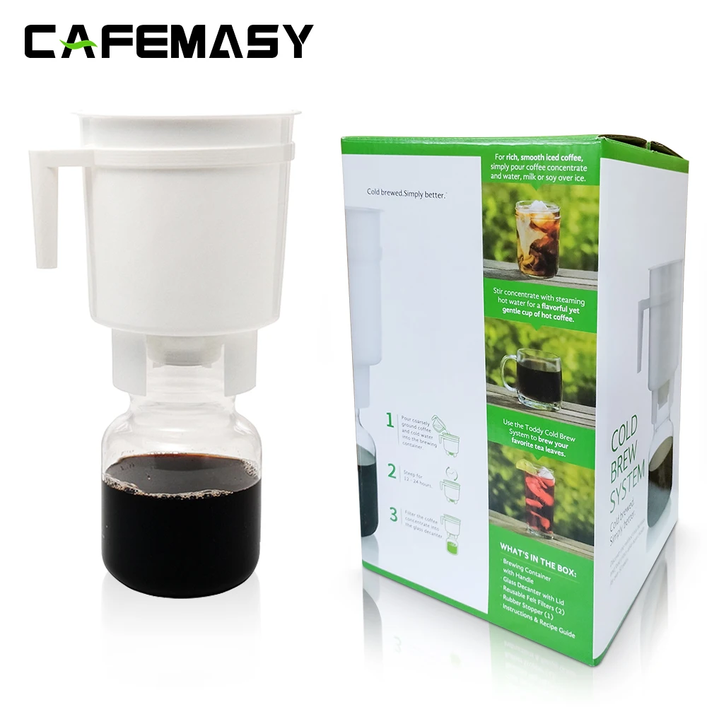 Cafemasy Portable 1650ml  Coffee Brewer Cold Brew Coffee Maker Ice Tea Dripper For Home Using Ice Drip Coffee Pot Cold Brew Pot