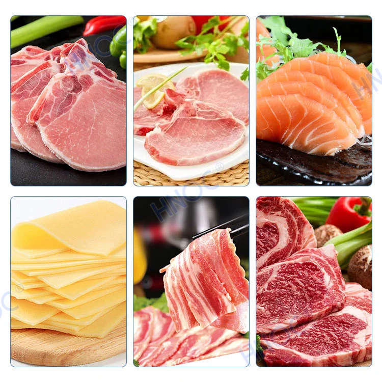 HNOC Automatic Raw Fish Fillet Cheese Beef Steak Ham Pork Rib Ear Sausage Fish Meat Slice Cut Machine Price