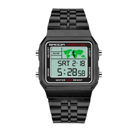 SANDA Top Brand Luxury LED Digital Watch 5ATM Waterproof Diving Men Sports Clock Electronic Watch Relogio Masculino