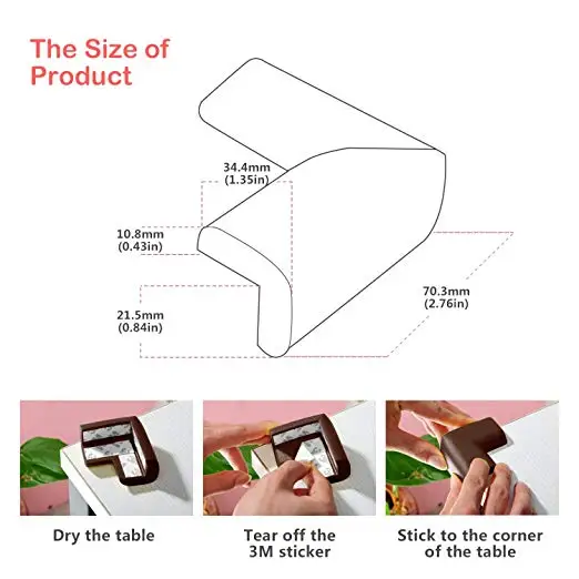 
Corner Guards, Baby Safety Corner Protectors, Besego Proofing Edge Protector Safe Corner Cushion for Table, Stair, Cabinet, 
