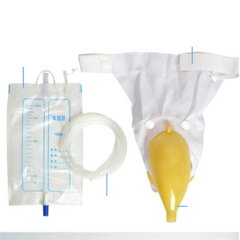 BAILI MEDICAL Bed old aged urine bag drainage bag Silicone urinary device for Male female Partially disabled elderly urinary bag