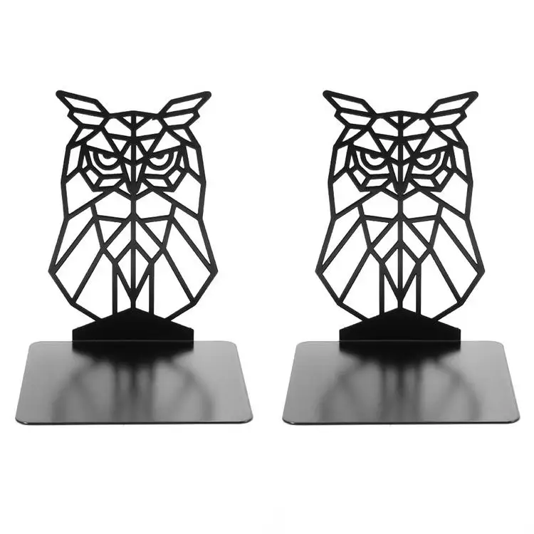 
Black Owl Bookends Anti-slip Book Storage Shelf Desk Organizer Living room decoration storage organizer 