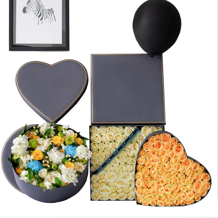 JODY большой 99 розовых шелковых атласных круглых квадратных в форме сердца высококачественные Цветочные принадлежности Подарочная коробка для цветов