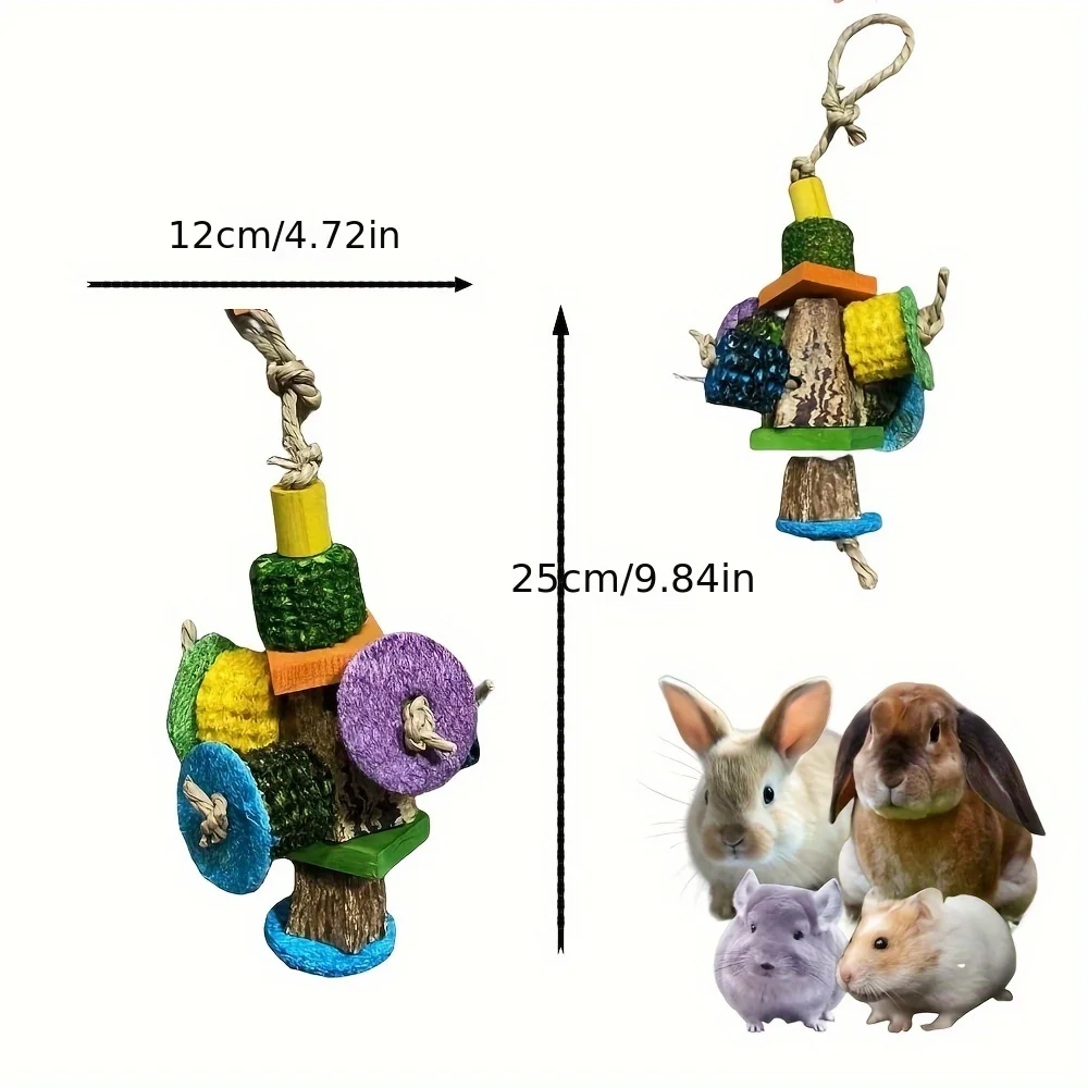 Small animal combination Corncob apple wood activity toy Chipmunk hamster chew toy rabbit Totoro cat grinding teeth