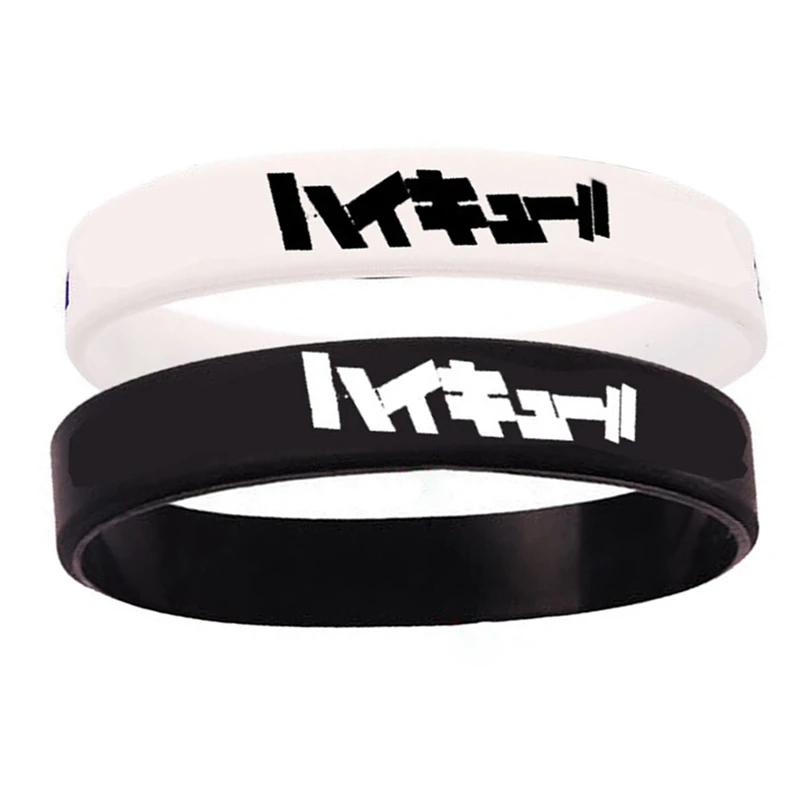 Wristband Manufacture Haikyuu Wristband Bracelet Anime Volleyball Boys Letters Silicone Bracelet