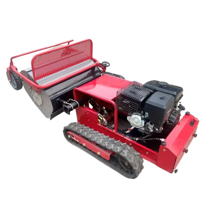 Factory supply small Remote Control Crawler Mower Gasoline Engine Lawn Mower for sale