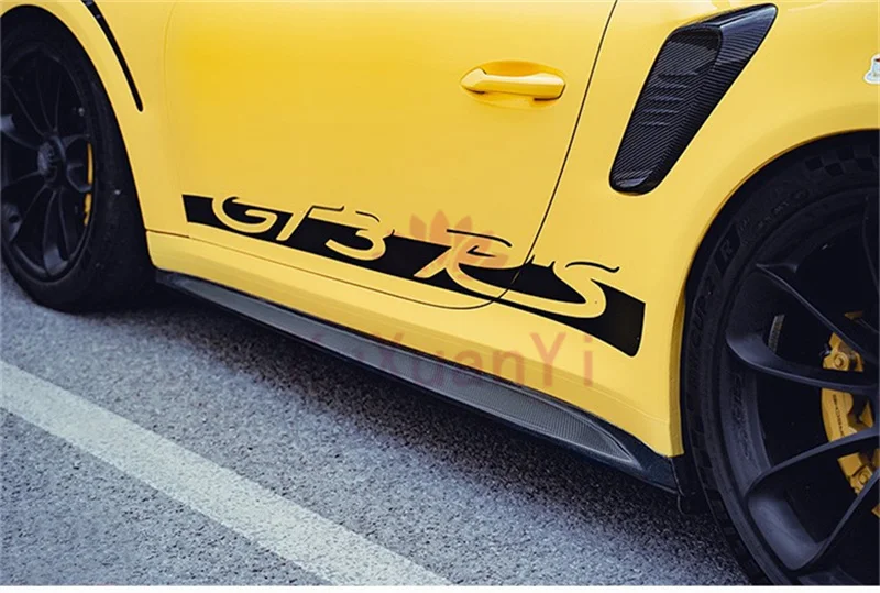 GT3 style carbon side skirt for Porsche 911 992