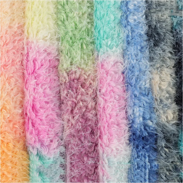 Factory Wholesale Toy Clothing, Sofa Comfortable Anti Pill Super Soft Boucle Knitted Wool Fleece Polyester Teddy Fabric/